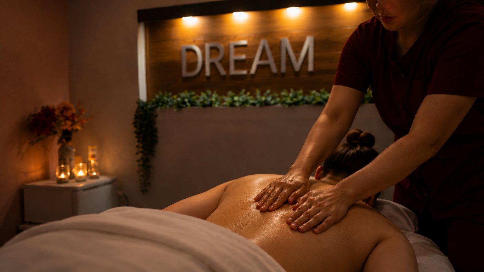 Massage therapy in the Dream suite